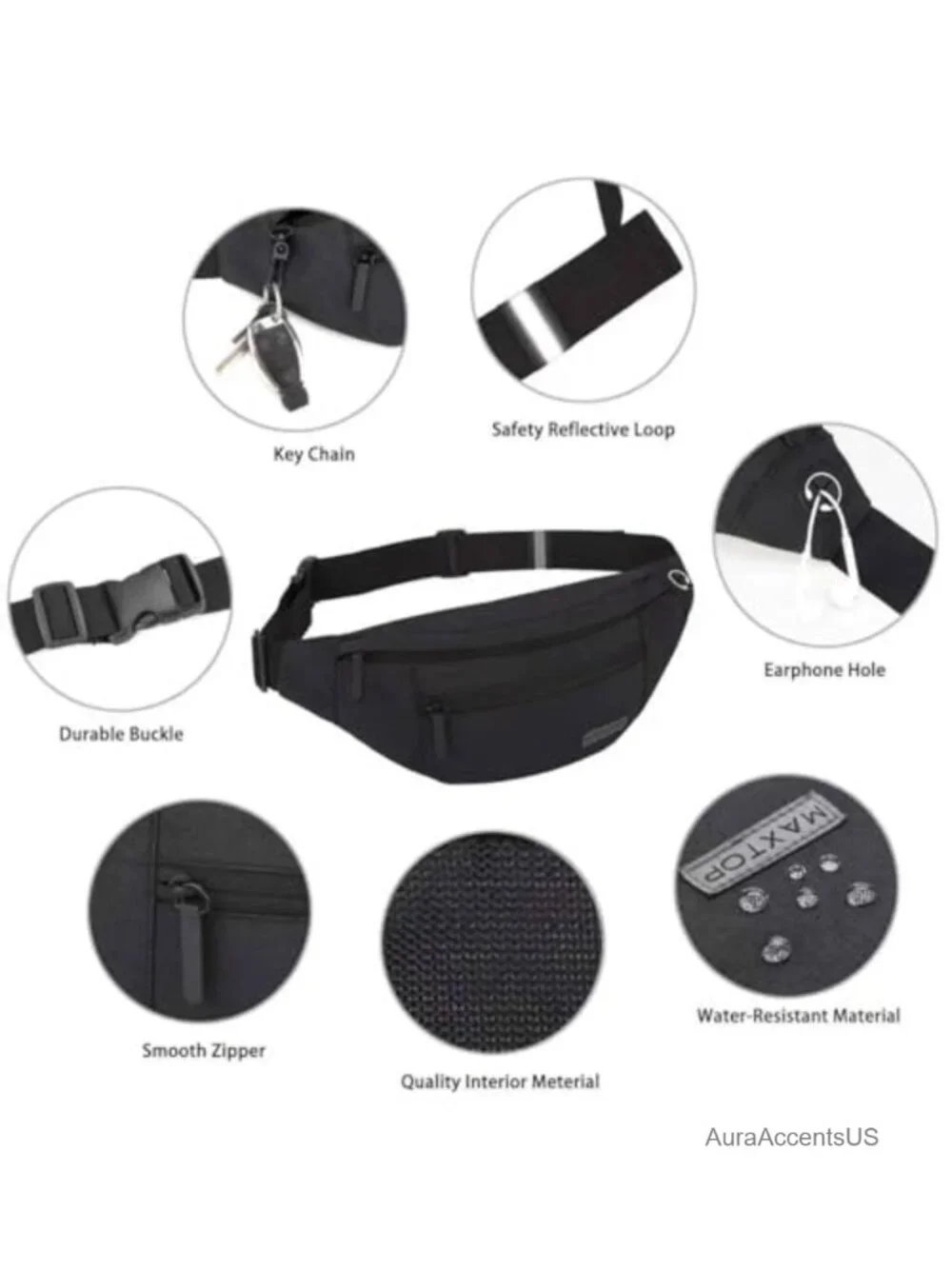 Large Crossbody Fanny Pack for Women Men Shoulder Sling Bag Fit All Phones